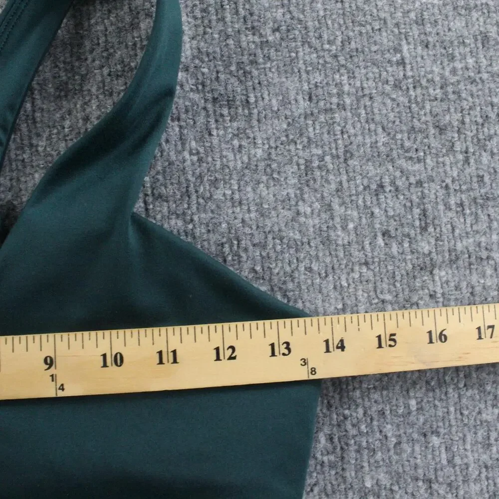 Alo Yoga Sports Bra Womens Small Airbrush Real Bra Tank Green Crop Top Athletic - Picture 9 of 10